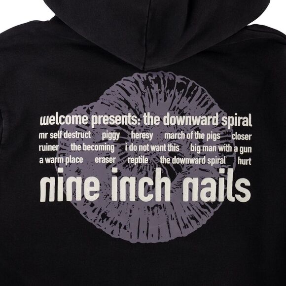 Welcome x Nine Inch Nails Eraser Puff Hoodie Sweatshirt L LARGE - New RARE - Picture 4 of 11